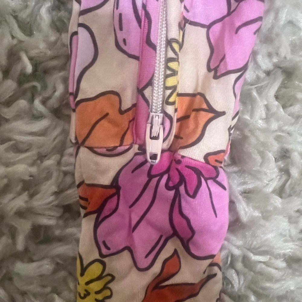 Vibrant Floral Kids Pajama Footies - Picture 5 of 7